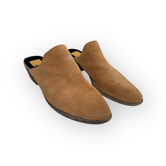 Dolce Vita  Festival Slip On Heeled Mules  Truffle Light Brown Suede  10M  - Picture 9 of 16